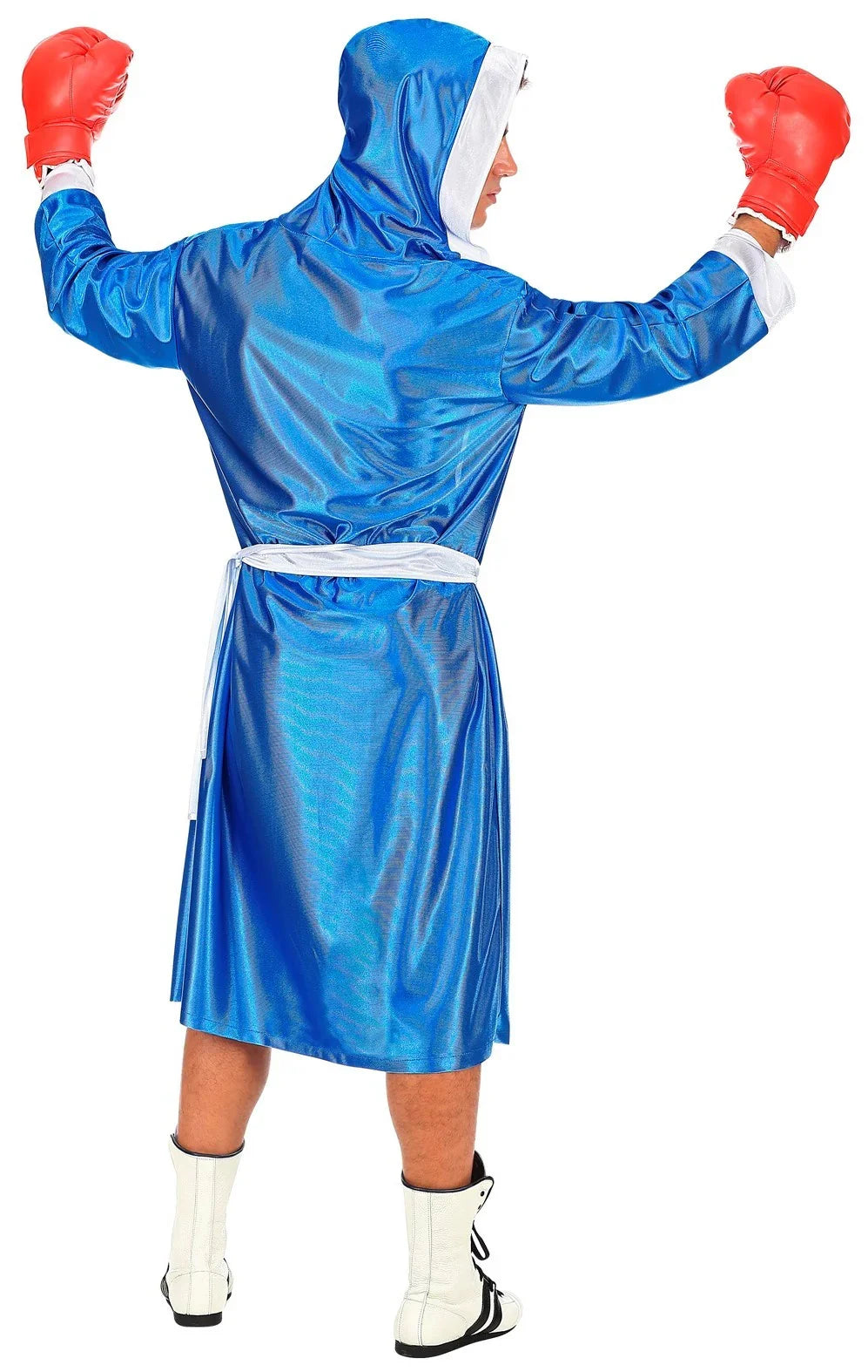 Disfraz de Boxeador Azul con Bata para Hombre Boxeadores Widmann